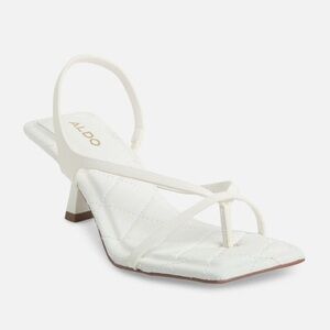 ALDO Quilted White Heeled Sandals ☁️